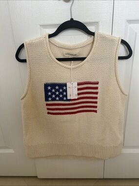 Lucky brand flag sweater vest
